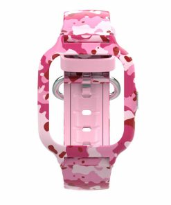 KT22S Silikonebånd med ramme – Pink Camo