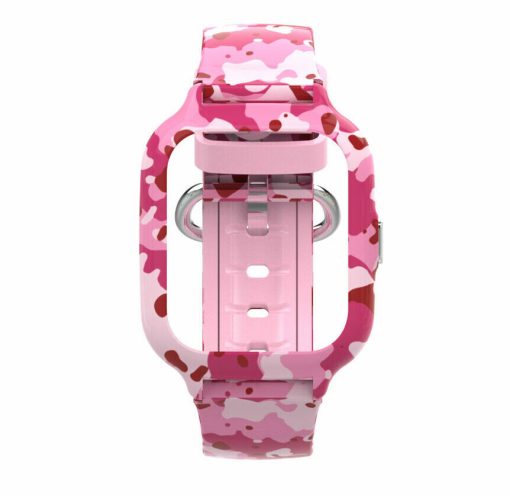 KT22S Silicone band with frame – Pink Camo