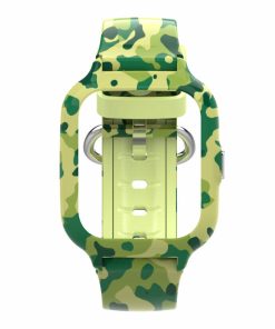 KT22S Silicone band with frame in Green Camo Color